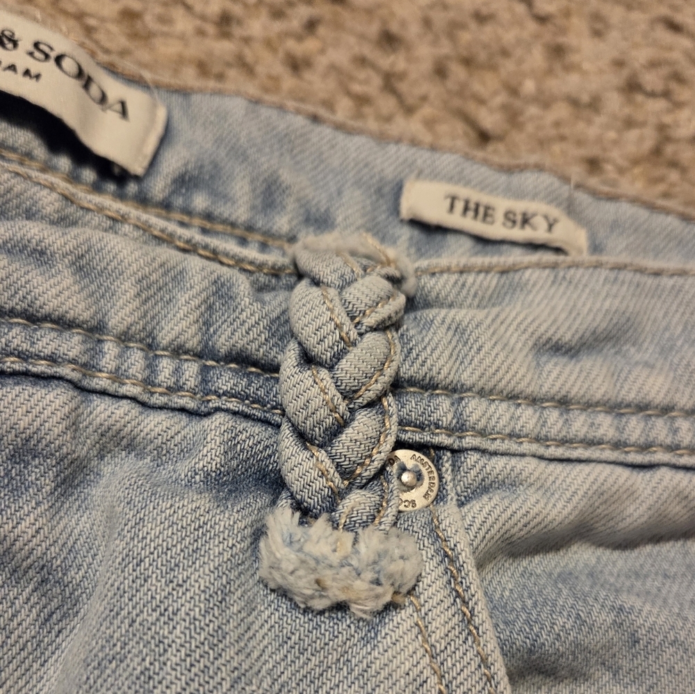 Scotch & SODA The Sky High Waist Straight Wide Leg Jeans Stone Wash Blue 10 / 30 - Picture 9 of 12